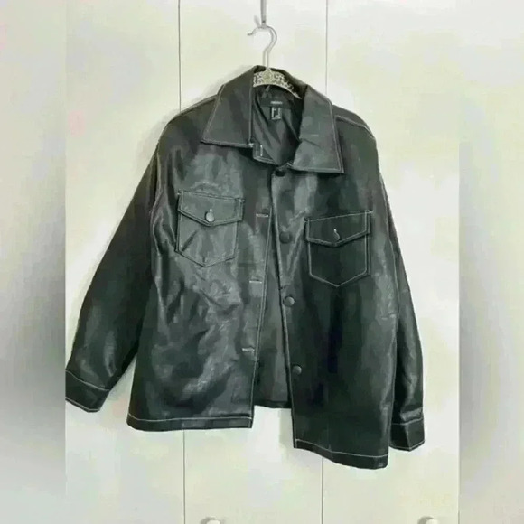 Forever 21 pho, leather jacket, Shacket - Picture 1 of 5